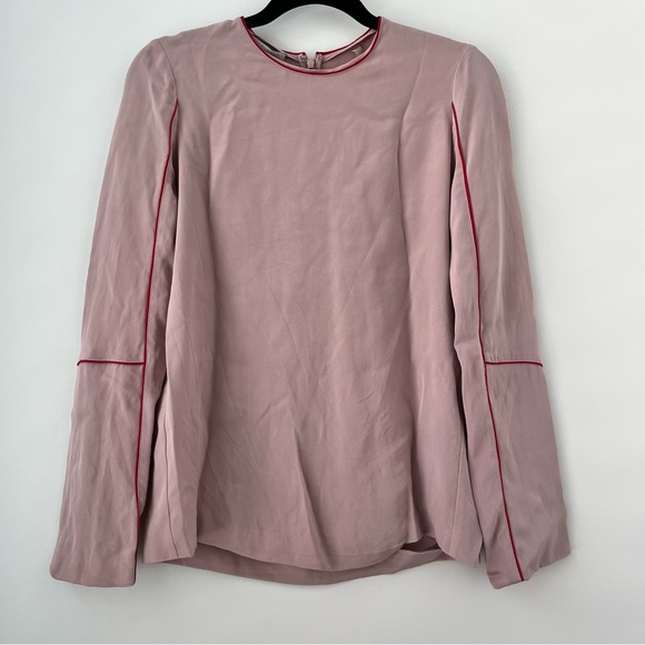 Stella McCartney silk blush pink top blouse long sleeves 36 - Picture 1 of 10
